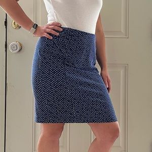 NY&C navy dot skirt